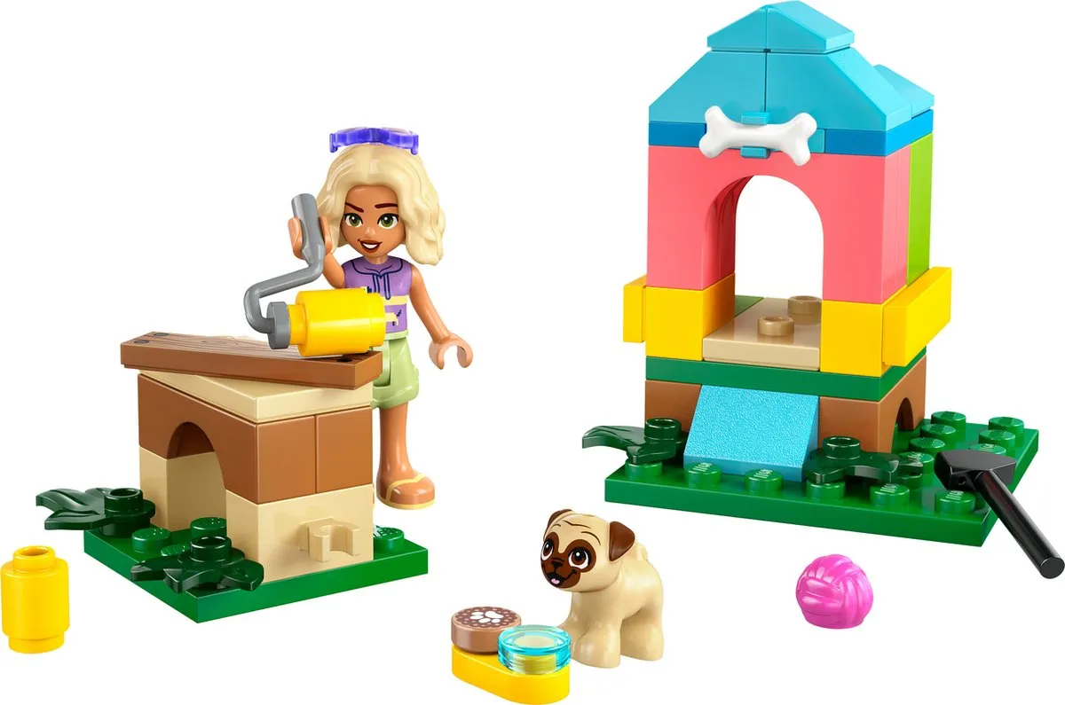 LEGO Friends Nova's Zelfgebouwde Hondenhok - 50 Stukken
