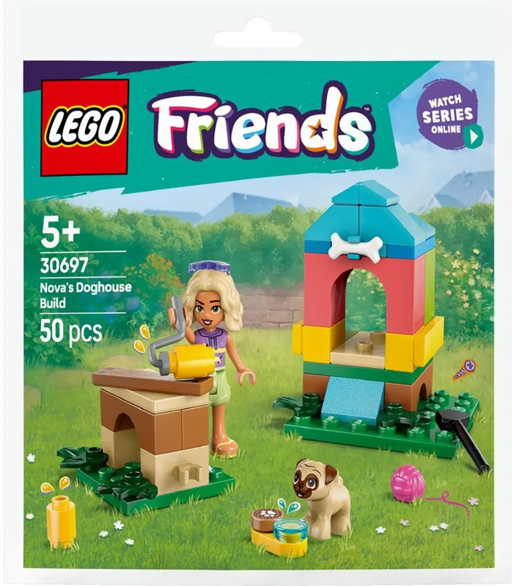 LEGO Friends Nova's Zelfgebouwde Hondenhok - 50 Stukken