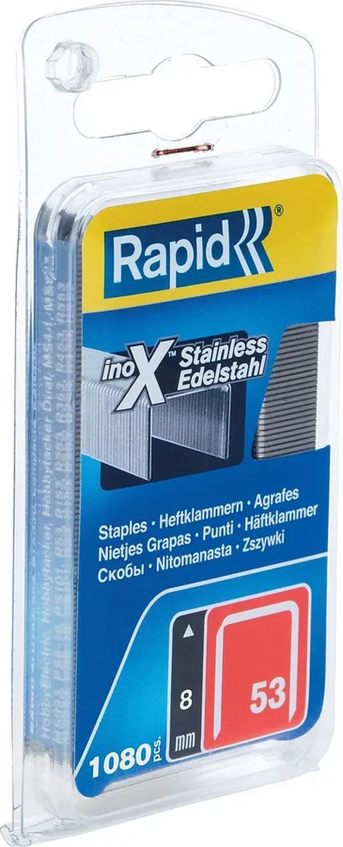 Rapid Nieten No 53 RVS 8mm - 1080 Stuks