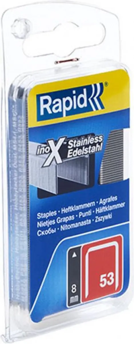 Rapid Nieten No 53 RVS 8mm - 1080 Stuks