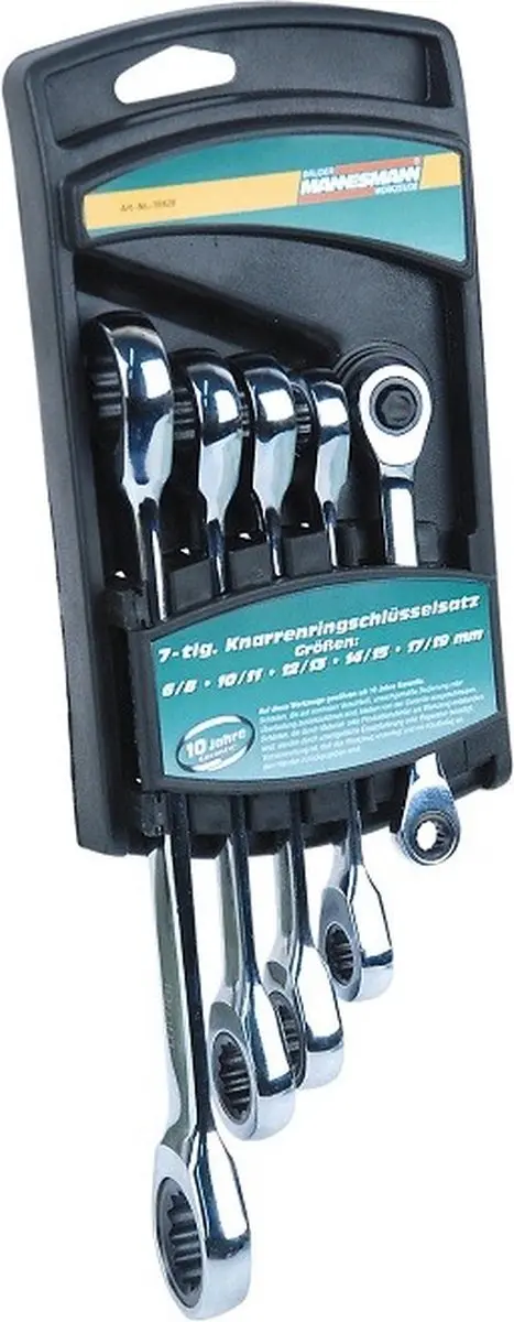 Brüder Mannesmann Ringratelsleutelset 5-delig - Inch