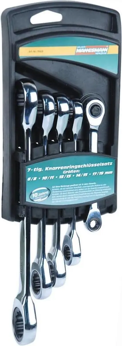 Brüder Mannesmann Ringratelsleutelset 5-delig - Inch