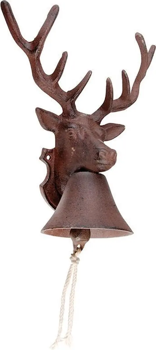 Esschert Design Deurbel Hertenkop - Bruin
