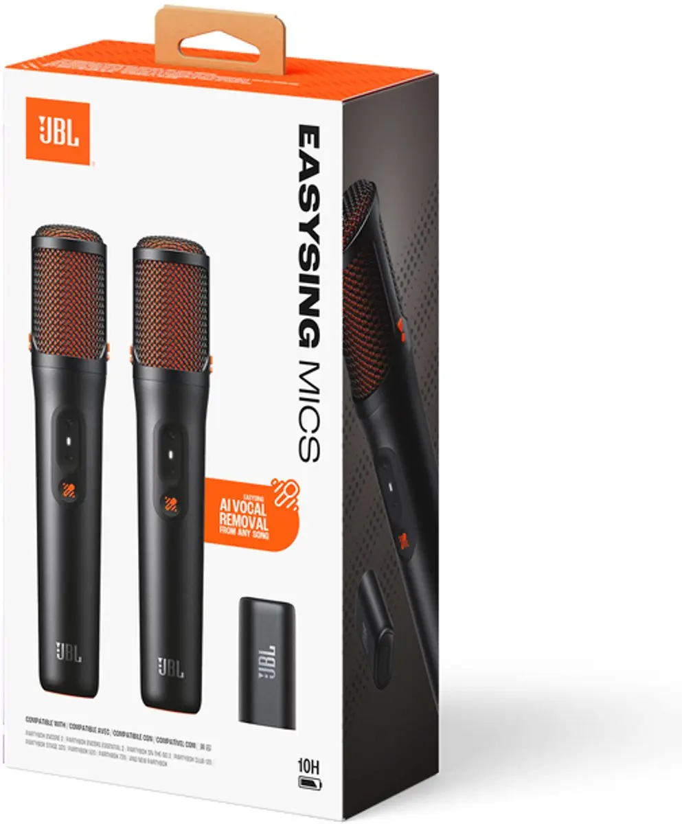 JBL EasySing Mics Draadloze Microfoons - JBLEASYSINGMICS - Zwart