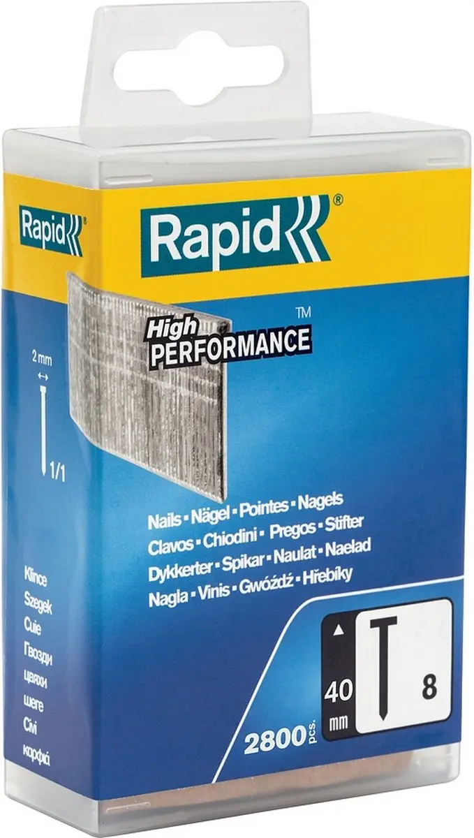 Rapid Nagels No. 8 Gegalvaniseerd 40mm - 2800 Stuks