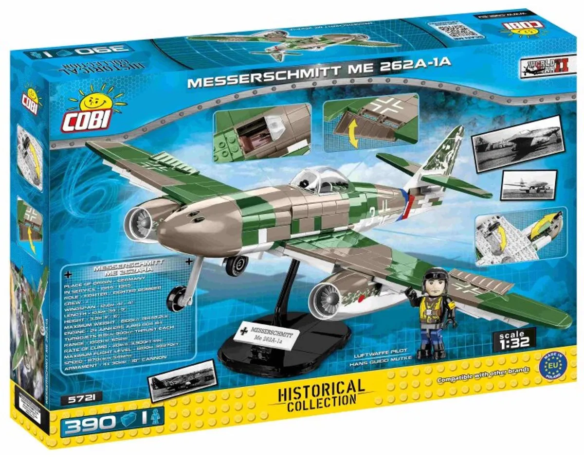 Cobi Messerschmitt Me 262a-1a 382 Stukken - Groen