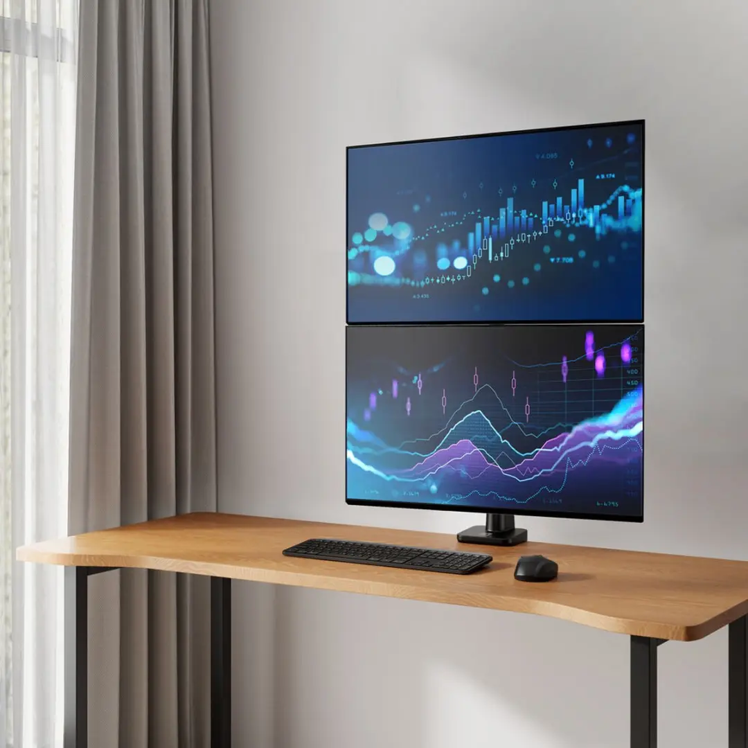 ACT Monitorarm 49" AC8343 - 2 Schermen - Gasveer - Zwart - afbeelding 6 van 6