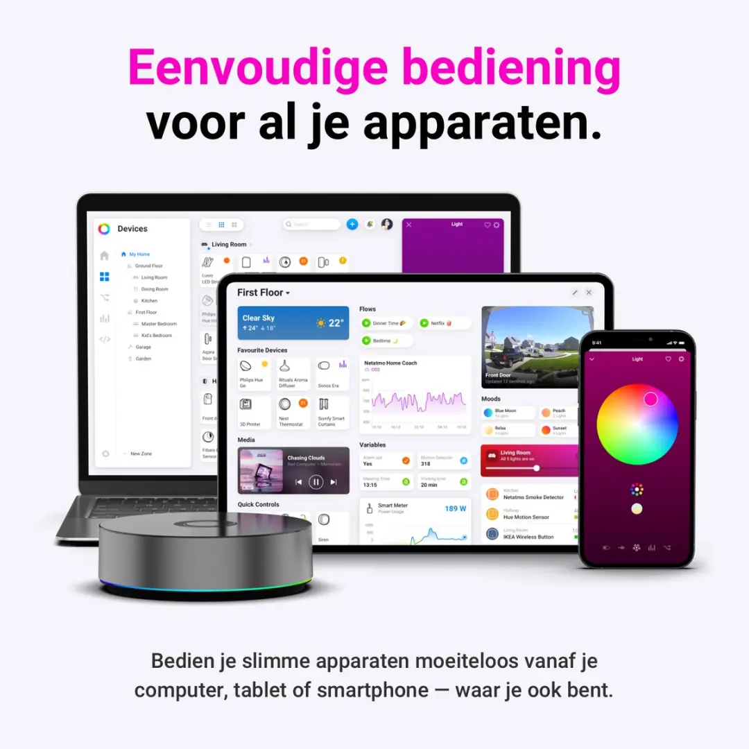 Homey Pro HY0025 Smart Home Hub - Zwart/Grijs