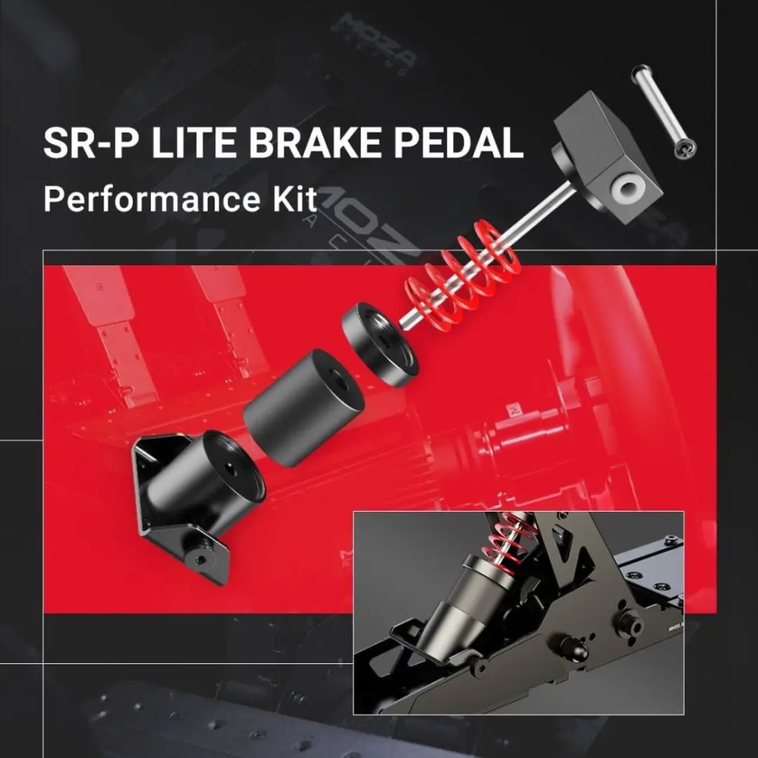 Moza Racing SR-P Lite RS22 Performance Kit - Zwart/Rood