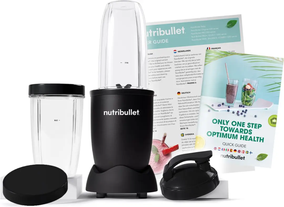 NutriBullet Pro Series Blender 900W - 2x 900ml To Go Bekers - Zwart