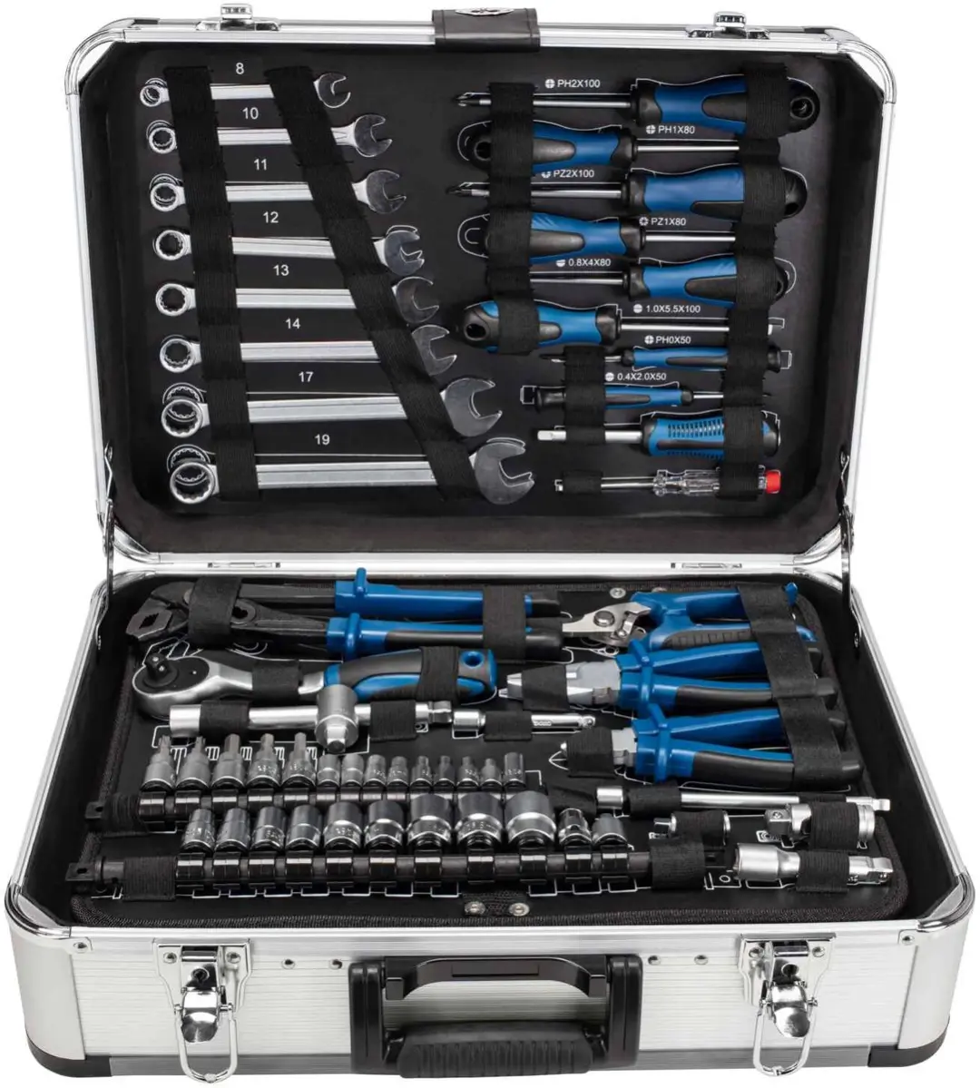 Scheppach TB150 Gereedschapskoffer 101-delig - Chroom-vanadiumstaal