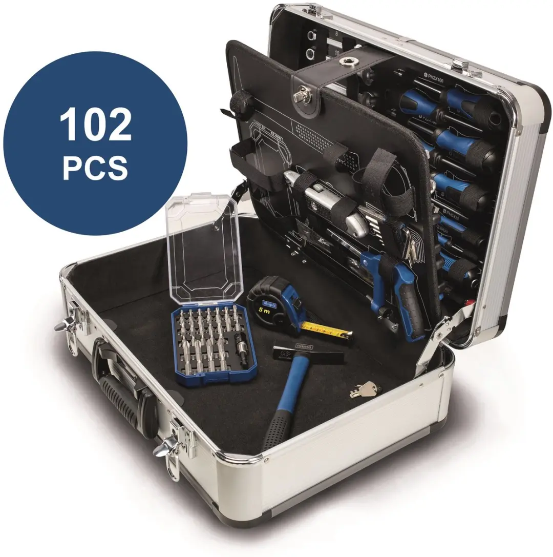 Scheppach TB150 Gereedschapskoffer 101-delig - Chroom-vanadiumstaal
