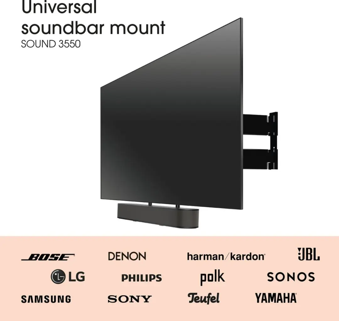 Vogel's Sound 3550 Dolby Atmos Sonos Arc & Universele Beugel - Zwart