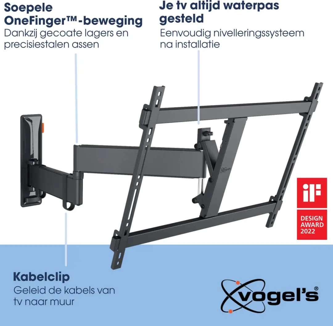 Vogel's COMFORT TVM 3645 TV-Beugel 40-77" - 35kg - VESA 600x400 - Zwart