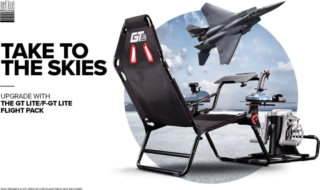 Next Level Racing GT Lite NLR-S021 Racestoel - Zwart/Rood