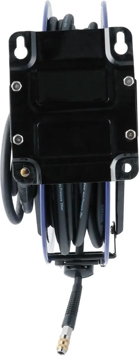 Airpress Luchtslanghaspel Rubber 20m - 20 bar - Wandmodel Zelfoprollend