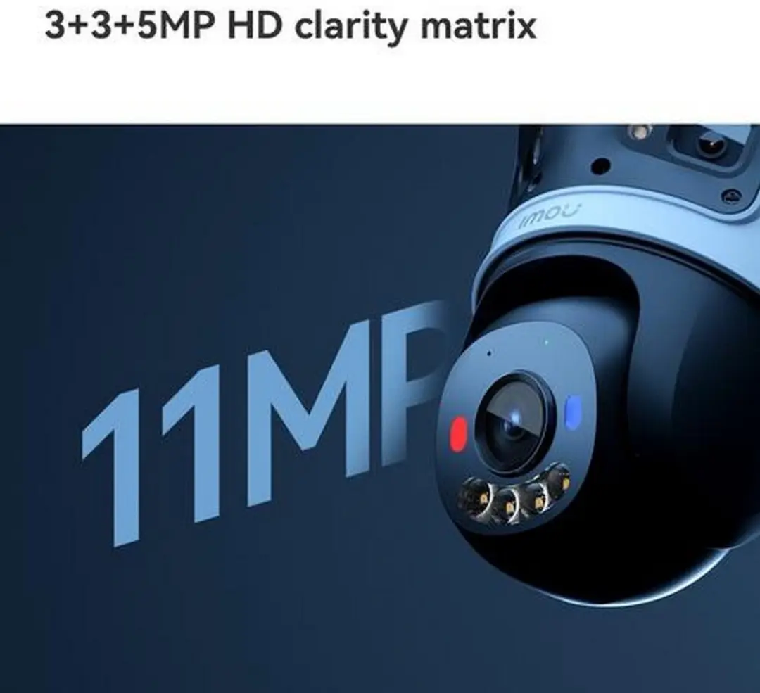 Imou Cruiser Triple IPC-S7UP-11M0WED Buitencamera - 11MP - 360° PTZ - Zwart/Wit - afbeelding 6 van 6