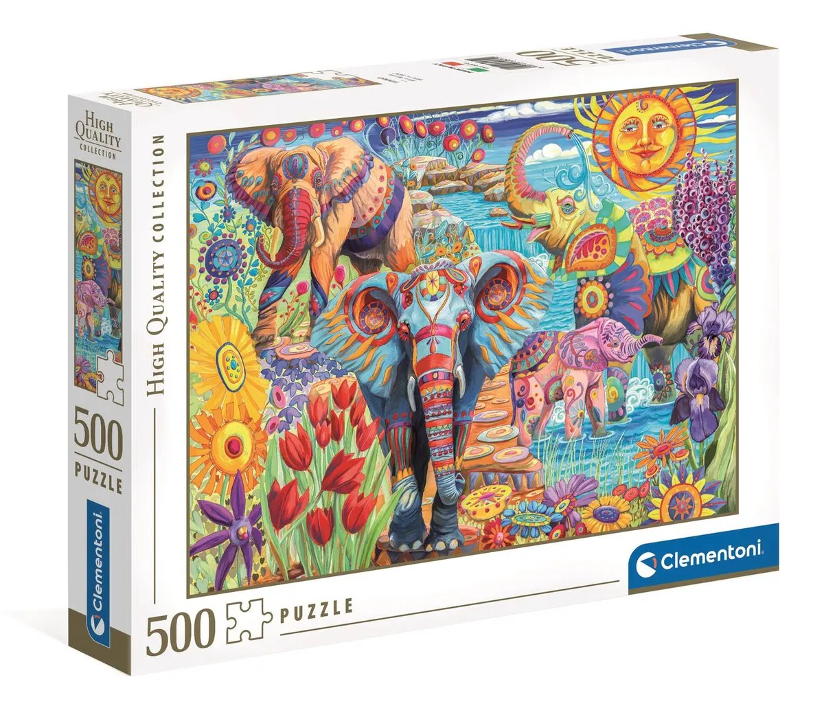 Clementoni Olifanten Carnaval 2025 Puzzel 500 Stuks - Multikleur
