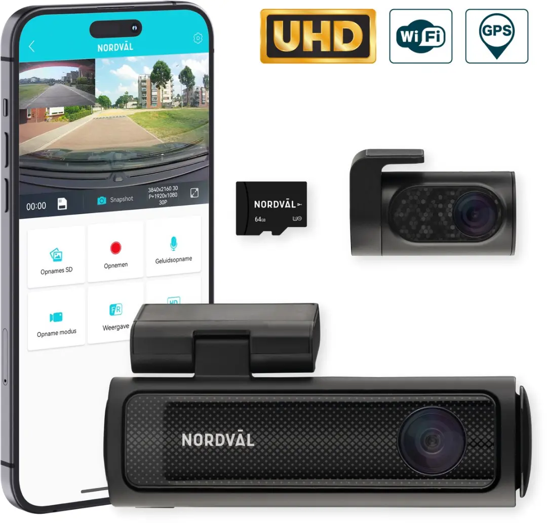 Nordväl DC202-2CH Dashcam 4K/2K
