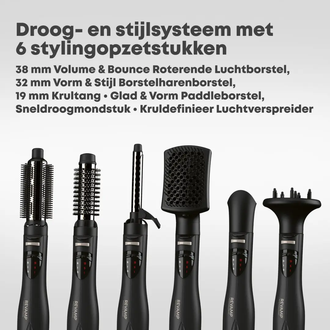 Revamp Progloss Airstyler DR-1250 Haarstyler 1200W - 6 in 1