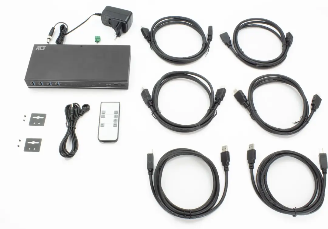 ACT AC7914 2-Poorts Dual HDMI KVM Switch 4K@60Hz - USB 3.2 Gen1
