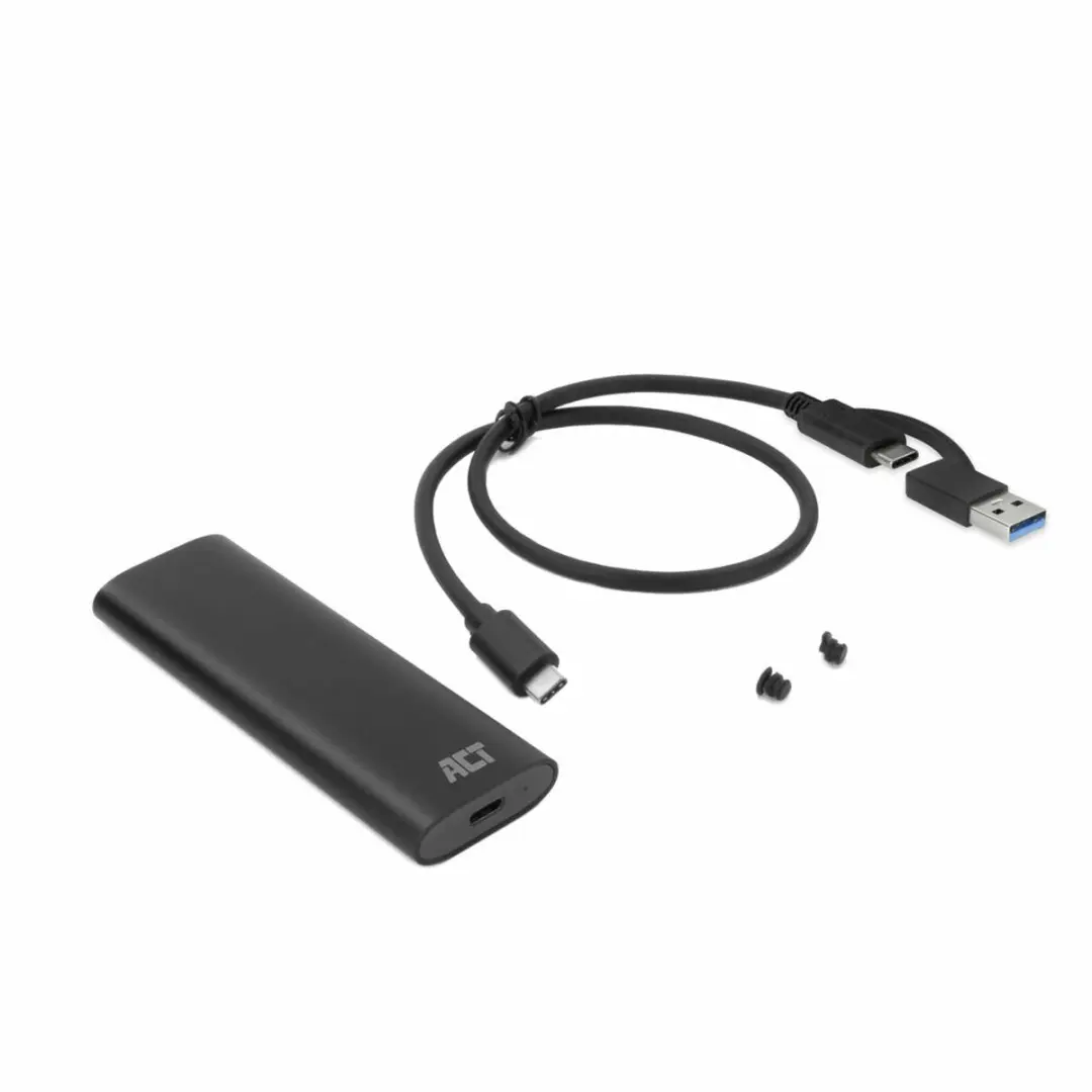 ACT AC1615 USB-C M.2 NVMe SSD Behuizing - Zwart