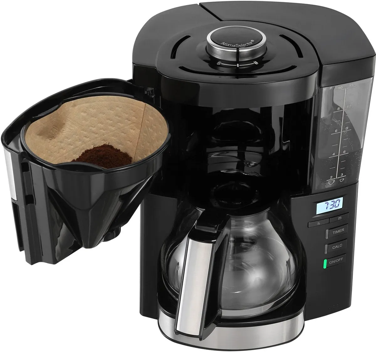 Melitta Look Timer 1025-08 Koffiezetapparaat 10 Kopjes - 1,25L - Zwart