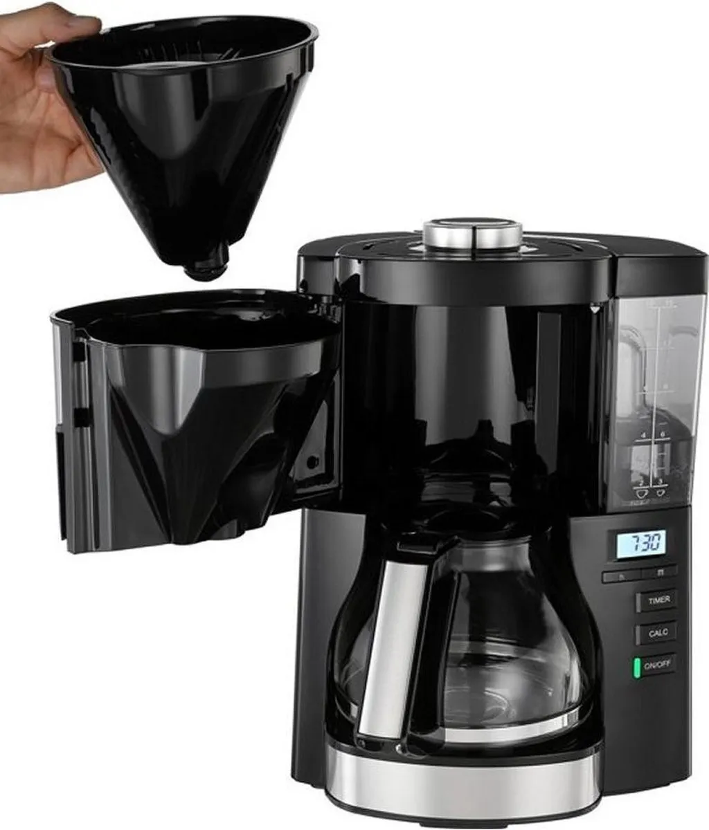 Melitta Look Timer 1025-08 Koffiezetapparaat 10 Kopjes - 1,25L - Zwart