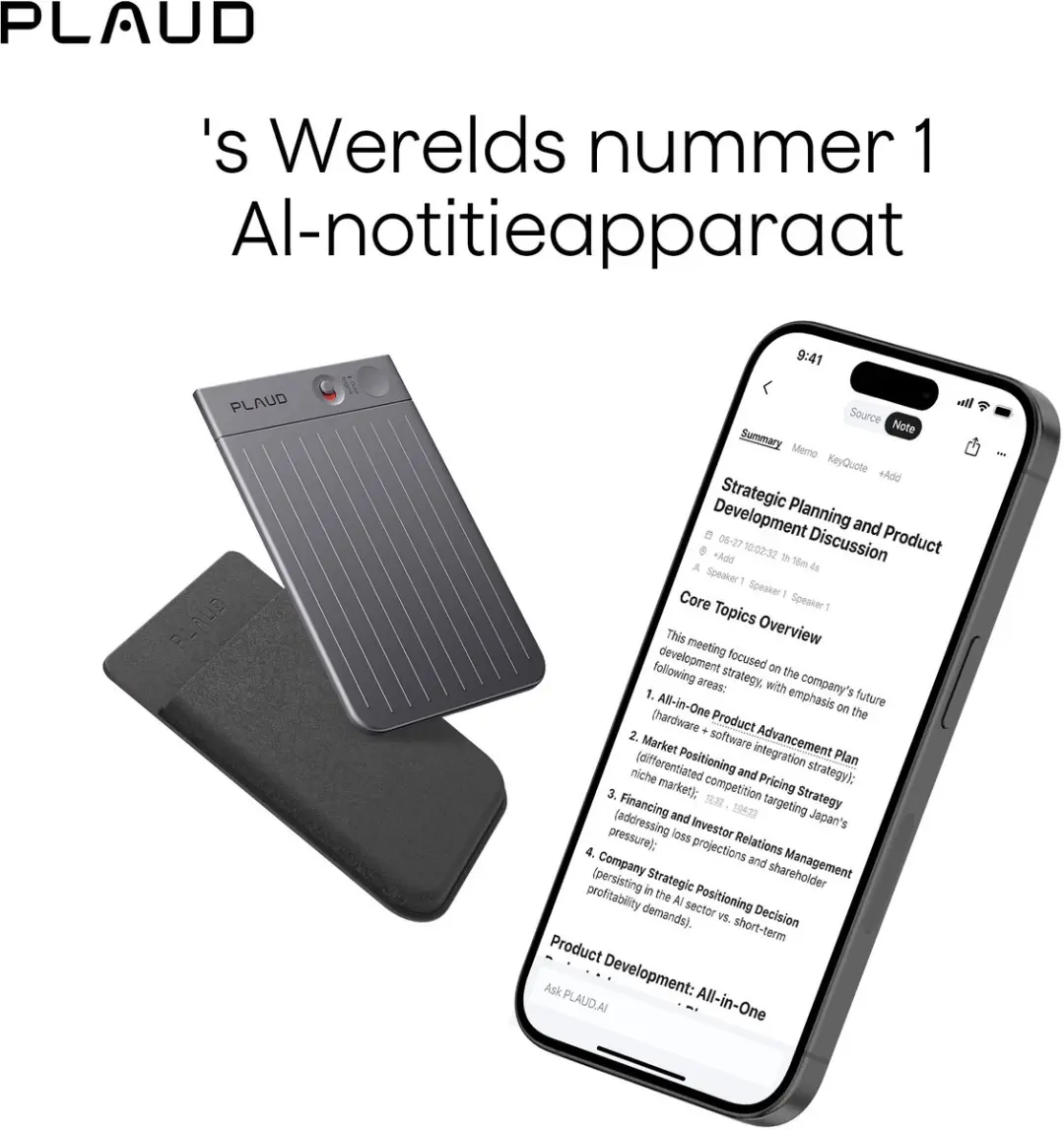 PLAUD Note NB-100 AI Voice Recorder - 64GB - Zwart