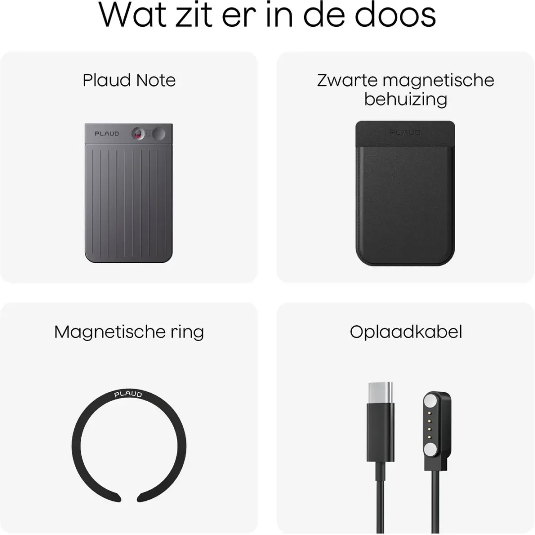 PLAUD Note NB-100 AI Voice Recorder - 64GB - Zwart