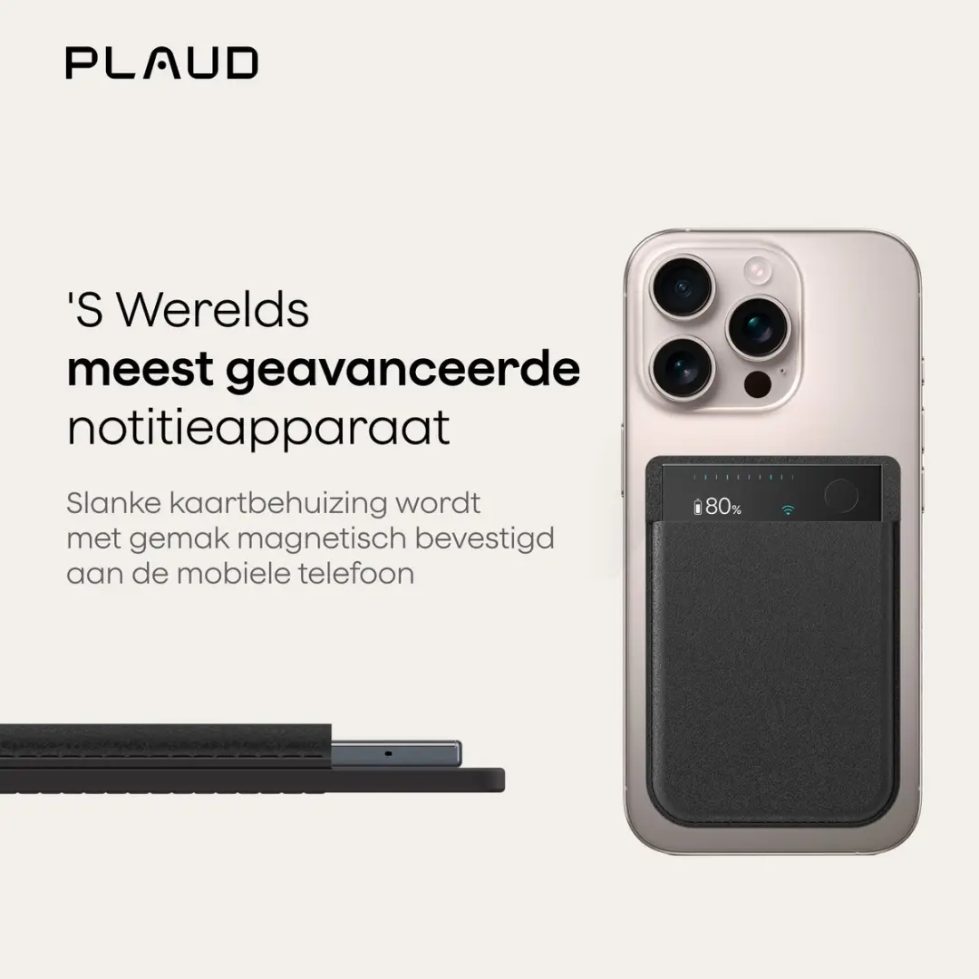 PLAUD Note Pro Black CDTBK1GXXXXX01 AI Voice Recorder - 64GB - MagSafe Hoes Zwart - afbeelding 6 van 6