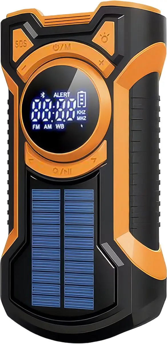 Just in Case Noodradio Solar Powerbank 5000mAh - Zwart/Oranje