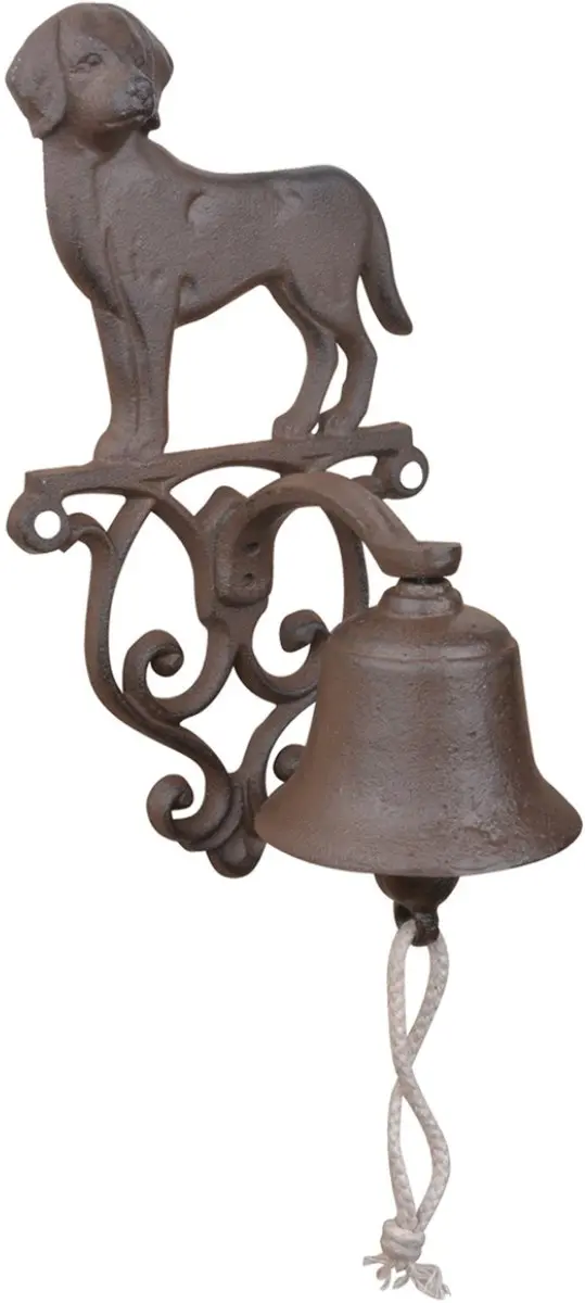 Esschert Design Deurbel Hond Gietijzer - L25cm - Bruin