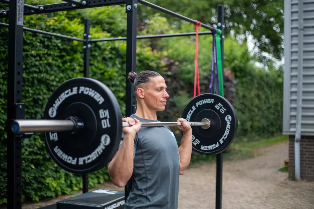 Muscle Power Olympische Halterstang 218cm - 50mm - Zilver