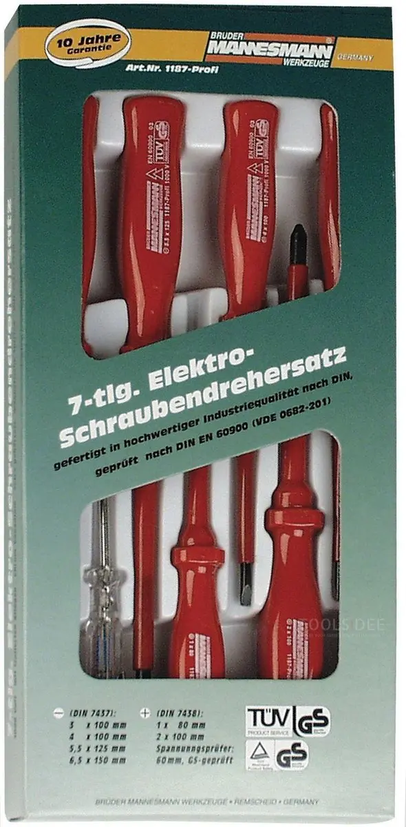 Brüder Mannesmann M 1187-PROFI Elektroschroevendraaierset 7-delig