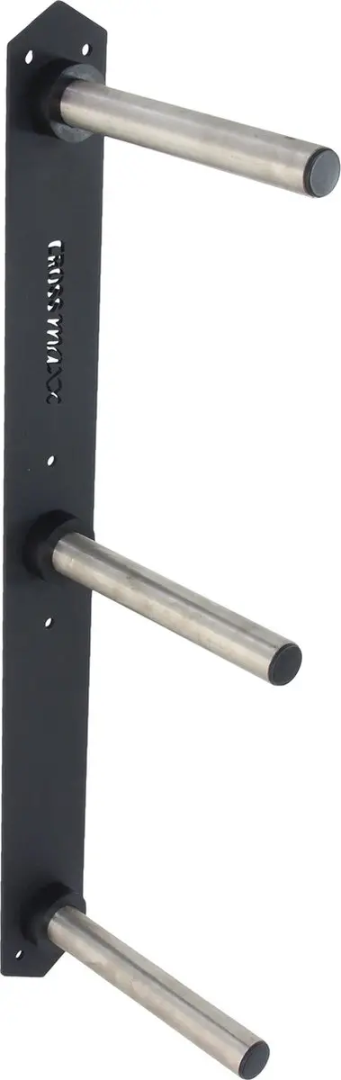 LifeMaxx Crossmaxx Plate Wall Rack 50cm - Zwart