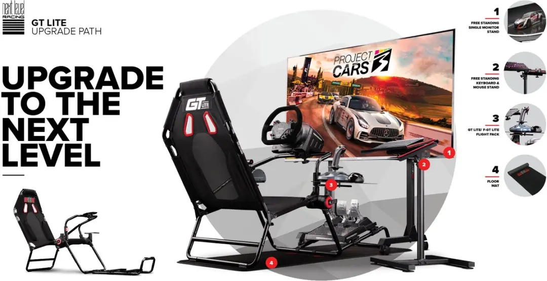 Next Level Racing GT Lite Cockpit + Thrustmaster T248R Racestuur - PS5/PS4/PC