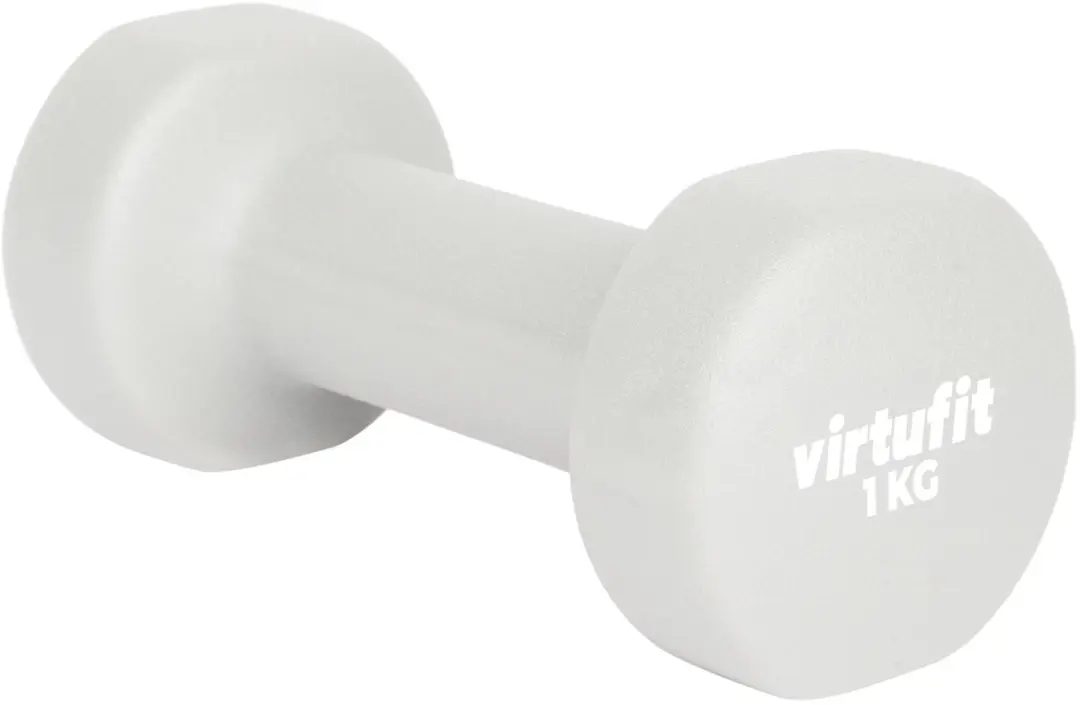 Virtufit Vinyl Dumbbell Pro Set 2x1kg - Lichtgrijs - afbeelding 6 van 6