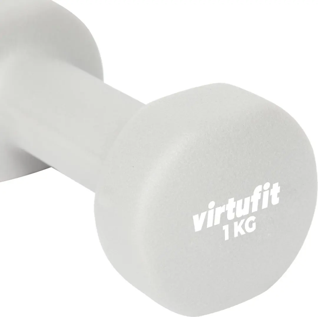 Virtufit Vinyl Dumbbell Pro Set 2x1kg - Lichtgrijs