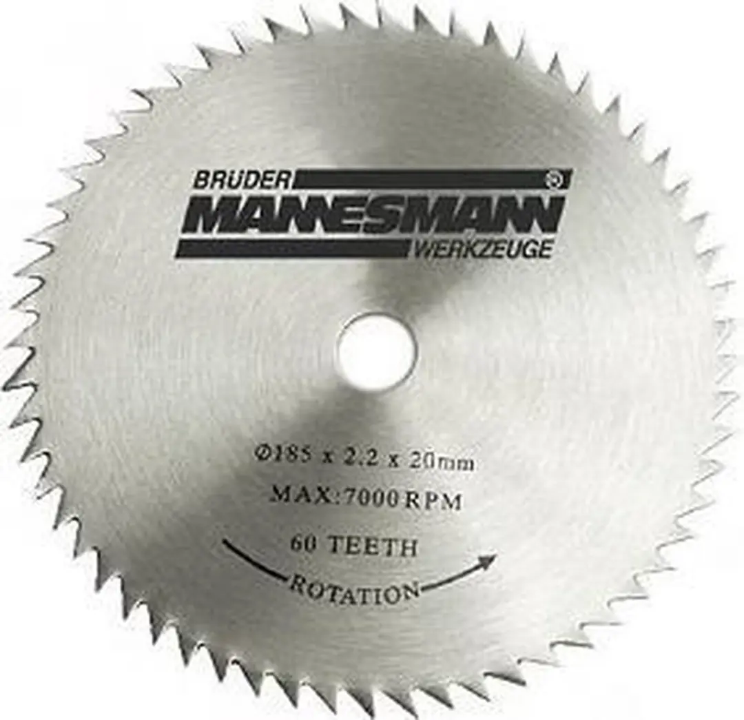 Brüder Mannesmann 1200W Handcirkelzaag 185mm - 2 Zaagbladen
