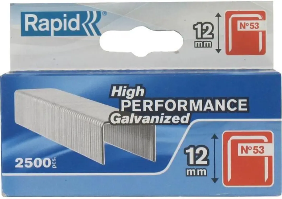 Rapid No. 53 Dunne nieten 12mm - 2500 Stuks