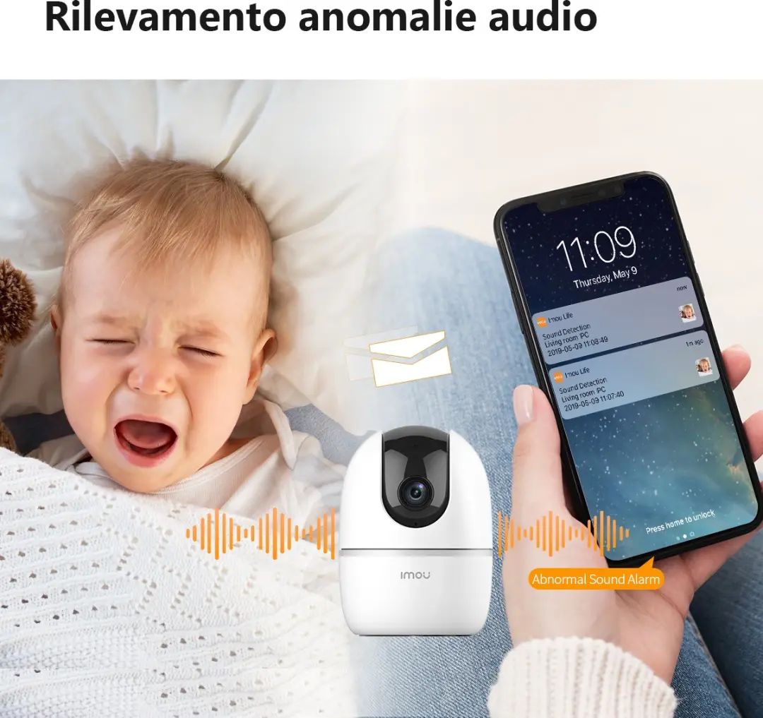 Imou A1 4MP IPC-A42P-B-V2 Beveiligingscamera - 360° draaibaar - 4MP QHD - Wit/Zwart/Zilver