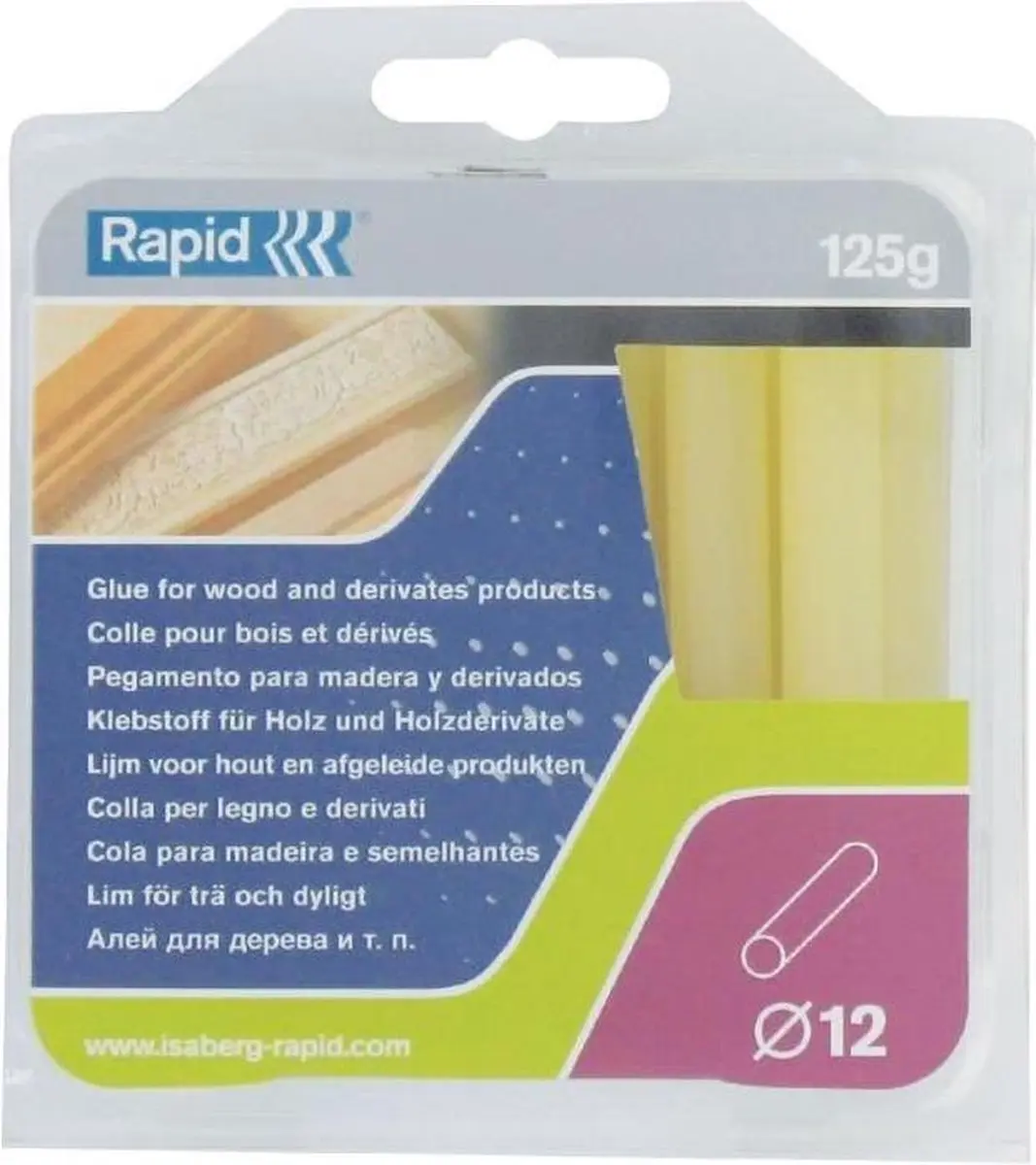 Rapid 12mm Lijmpatronen Hout 40107360 - 14 Stuks
