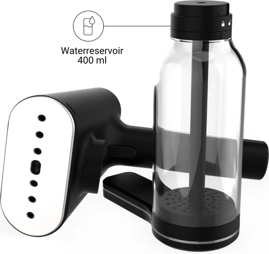 SteamOne Karl XL 2 Handstomer - 2000W - 0.4L - Zwart/Zilver