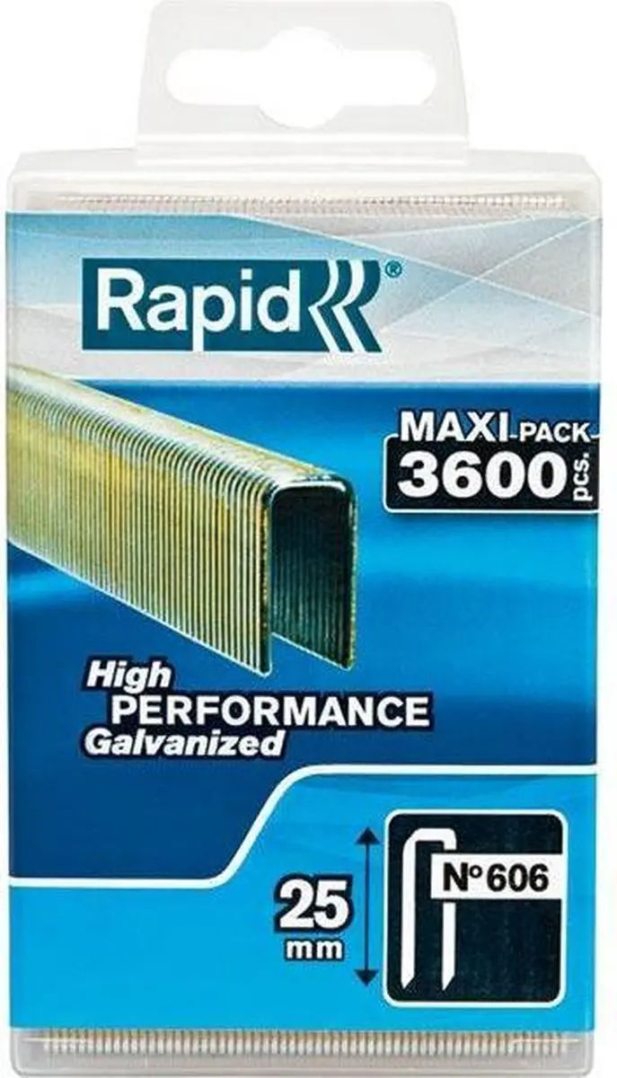 Rapid 40303095 Nieten - 3600 Stuks - 25mm - Gegalvaniseerd