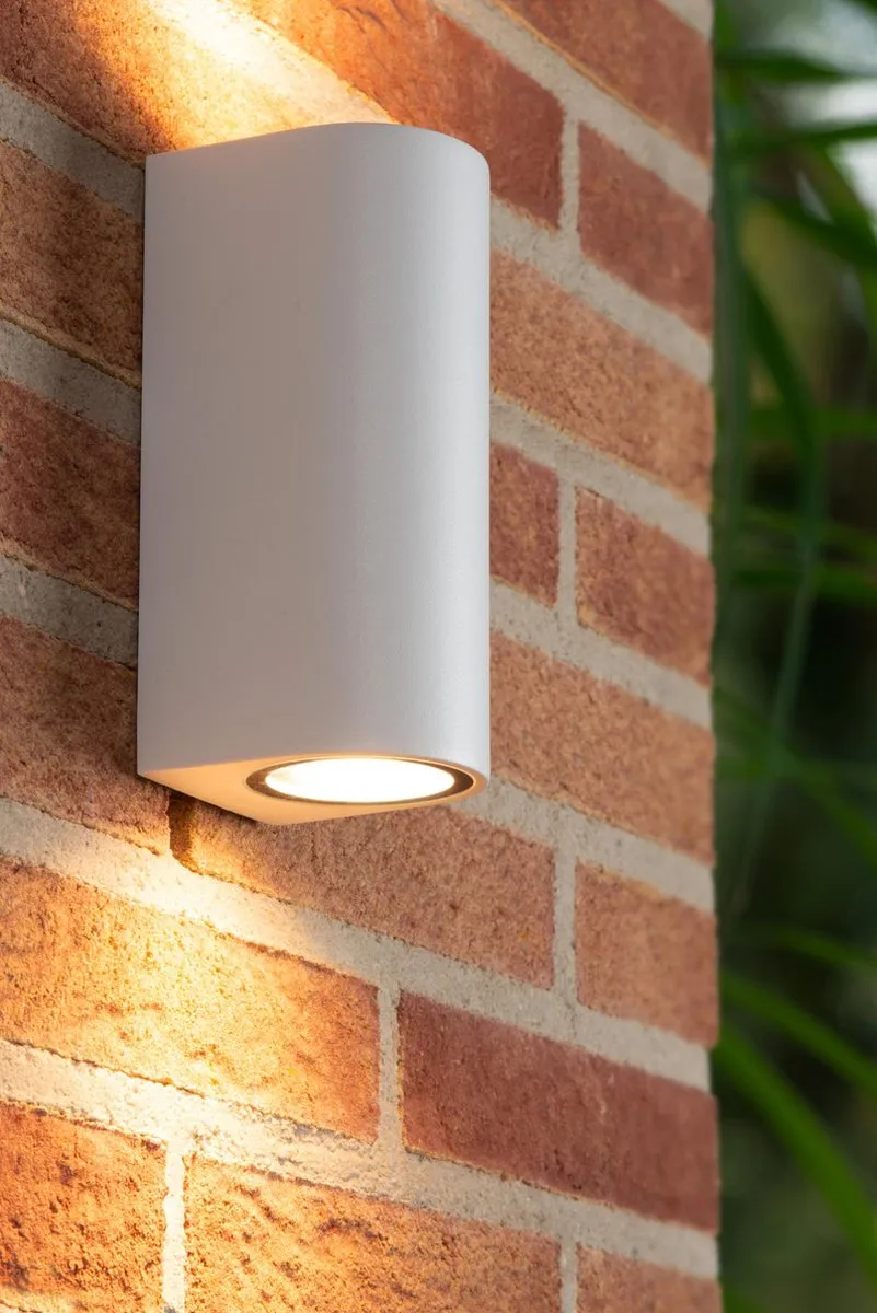 Lucide ZARO Wandspot 2xGU10 IP44 - Wit