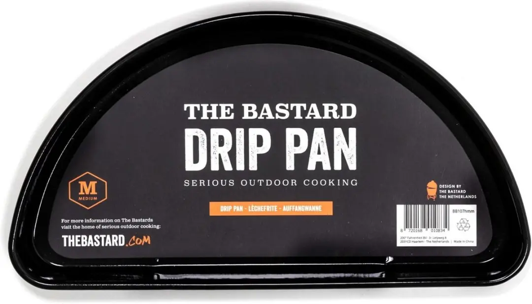 The Bastard Medium Drip Pan Half Moon - ø28cm - Zwart