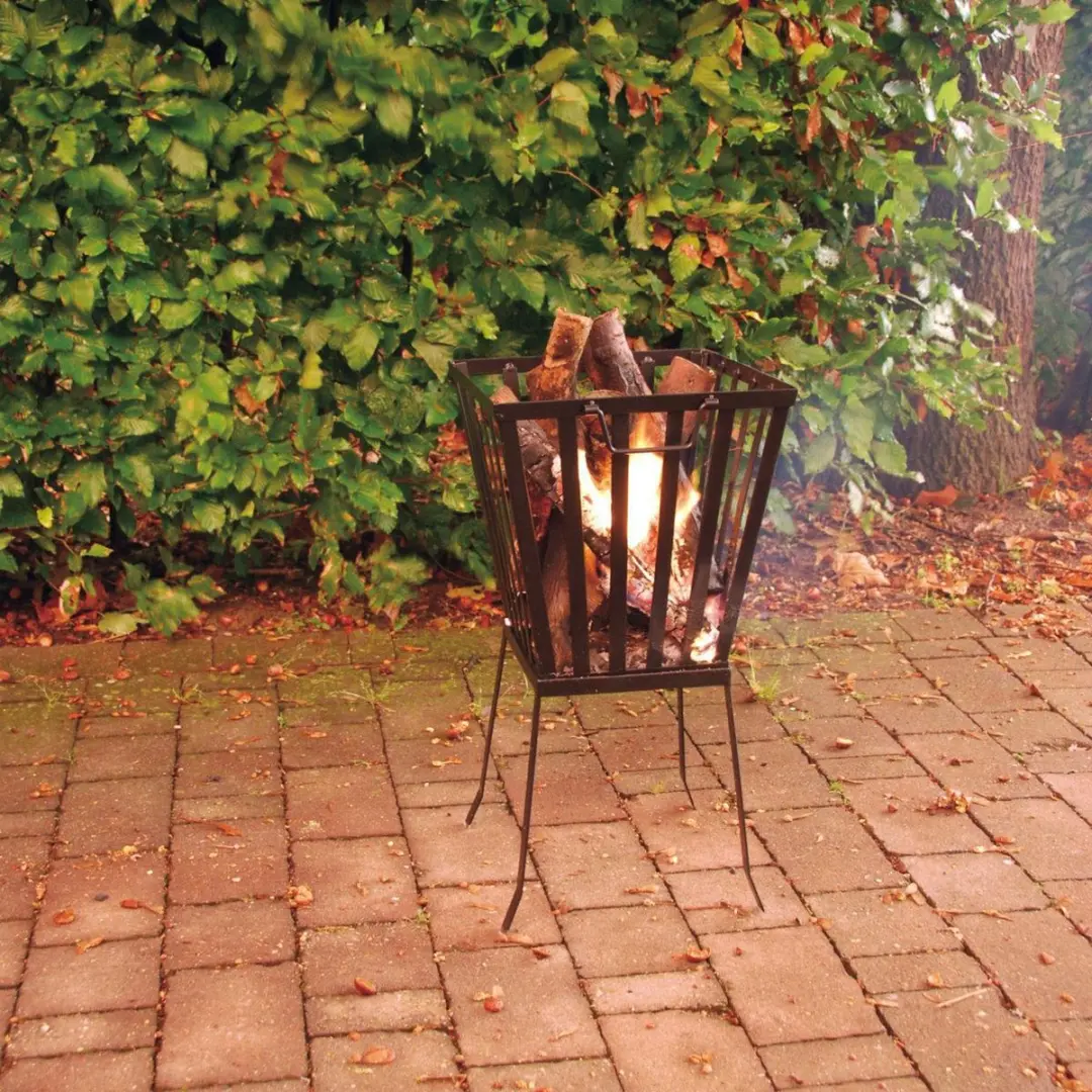 Esschert Design Vierkante Vuurkorf - Zwart