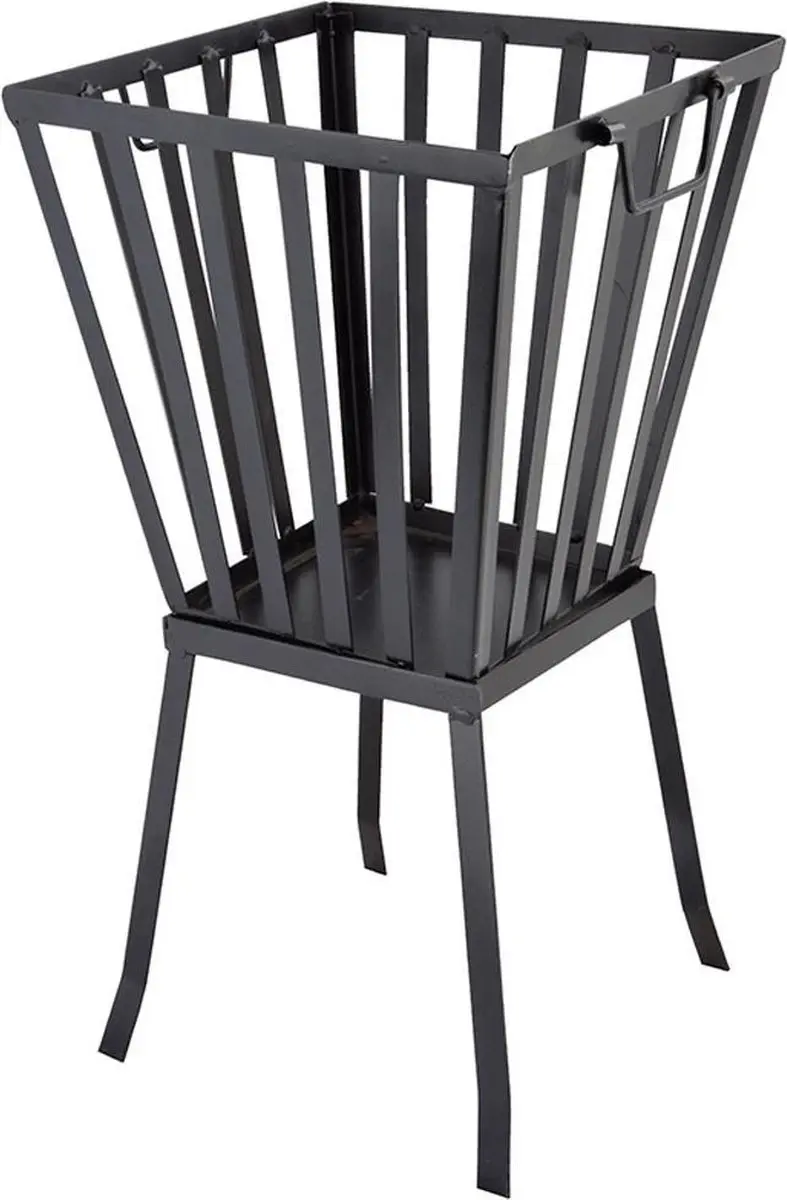 Esschert Design Vierkante Vuurkorf - Zwart