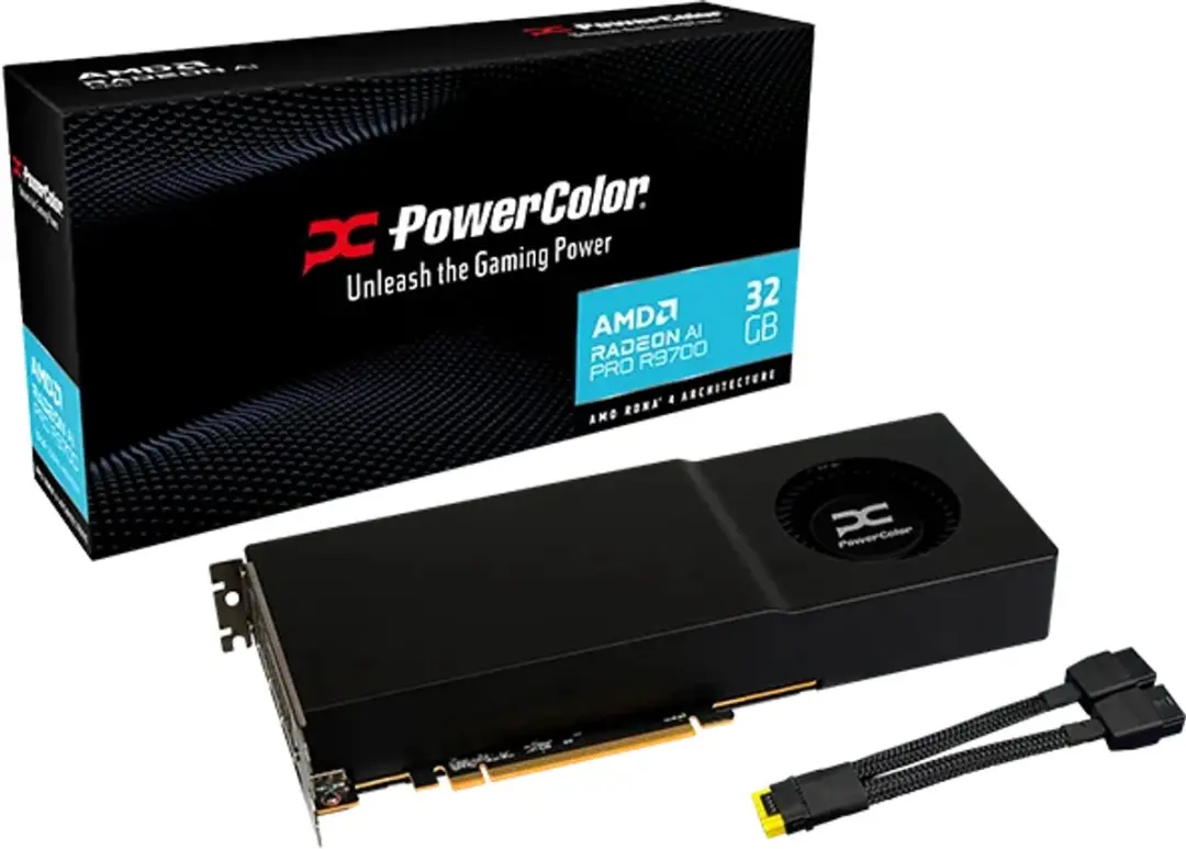 PowerColor Radeon AI PRO R9700 32G-B Videokaart